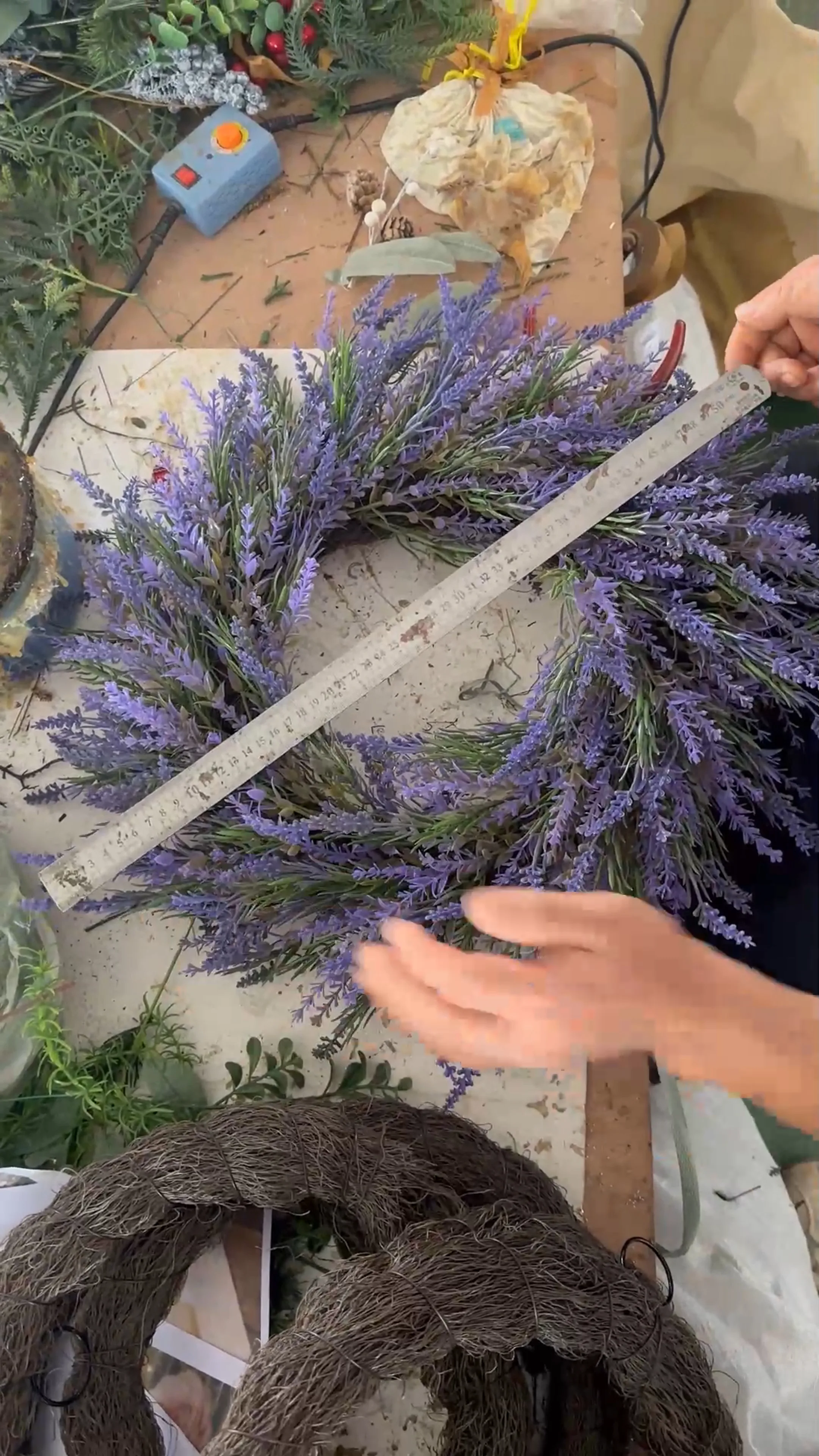 Artificial flower material preparation